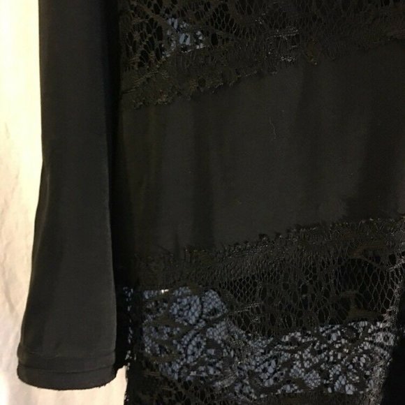 BCBG Max Azria Erid Black Lace Insert Tunic - Picture 6 of 7